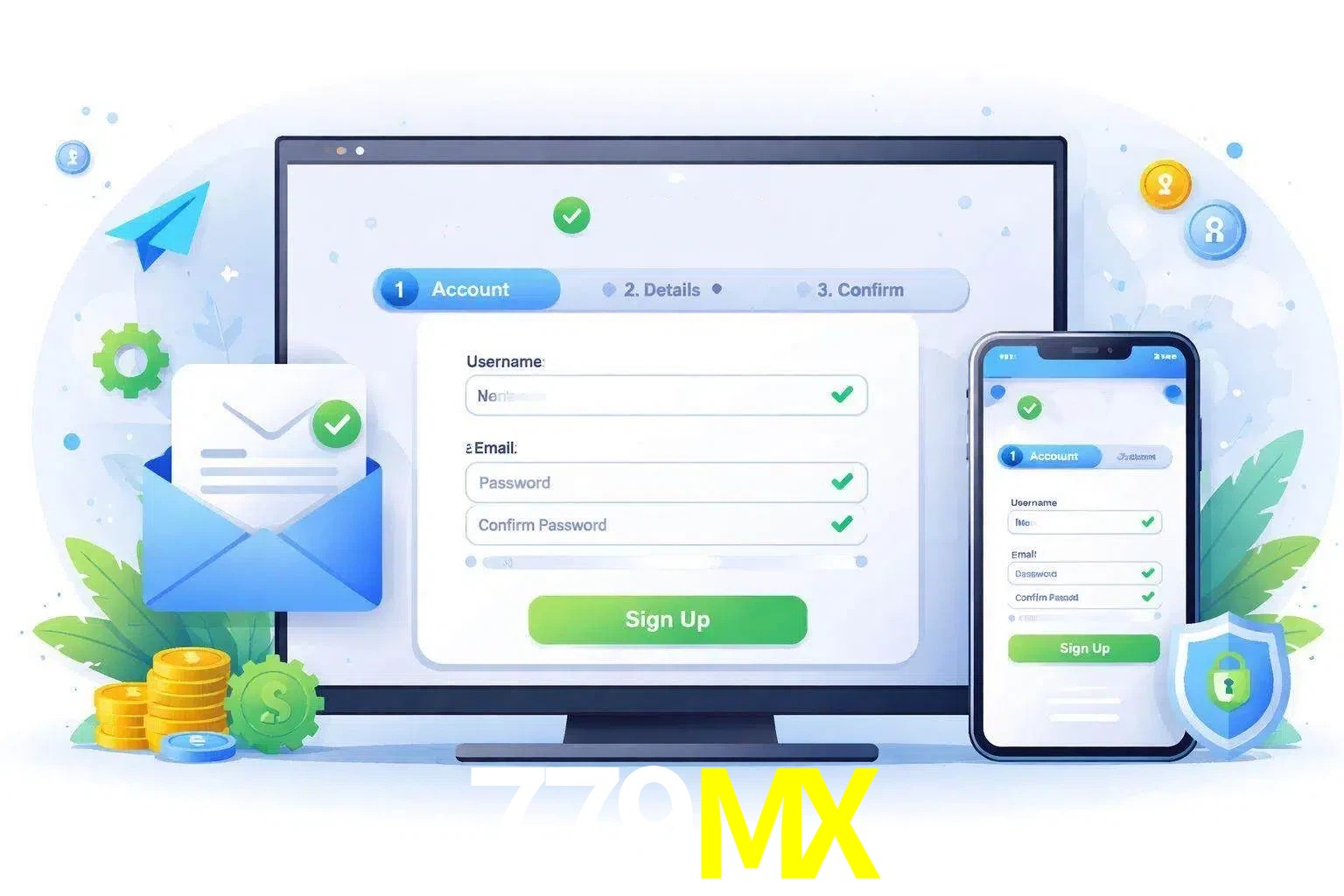 Registro de nuevo usuario y configuración de cuenta 779MX